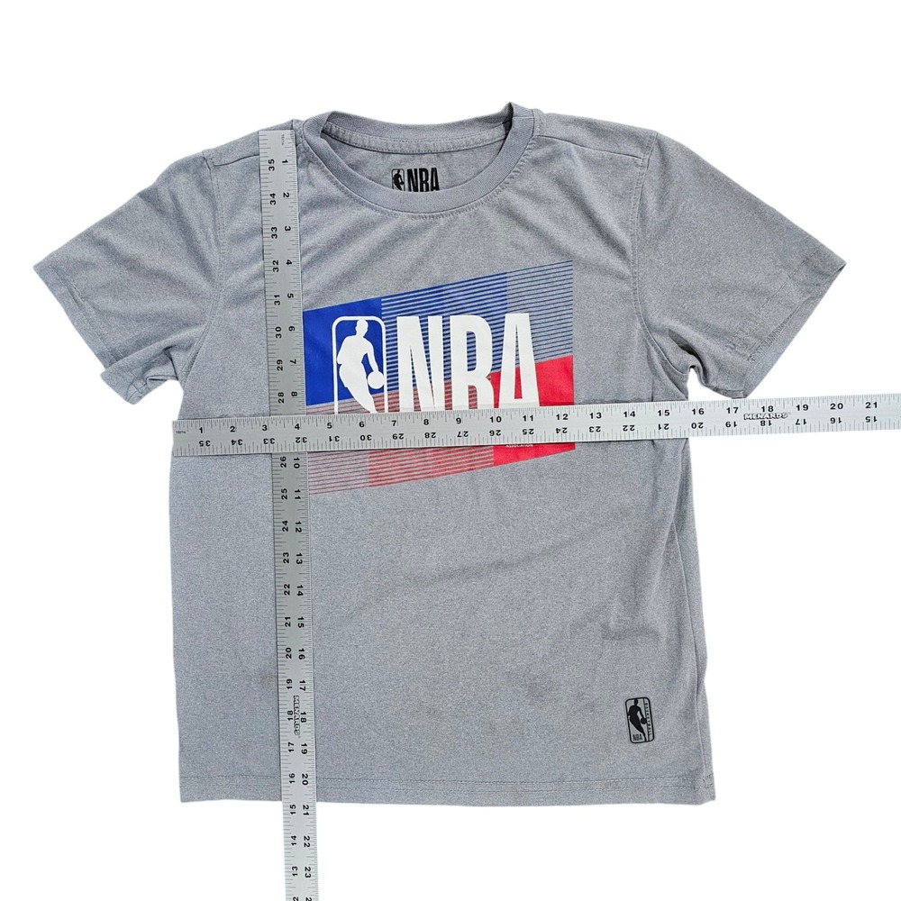 NBA Kids M 10/12 Gray Graphic Tee Short Sleeve Athletic Shirt - Picture 3 of 5